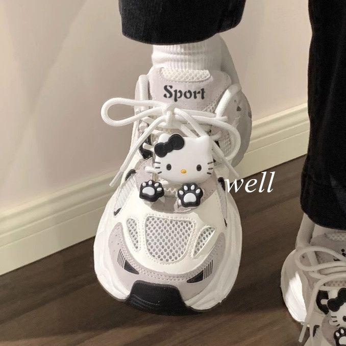 inner height increase dad shoes women's Korean version versatile 2025 new spring and autumn thick-soled leather surface casual sports little