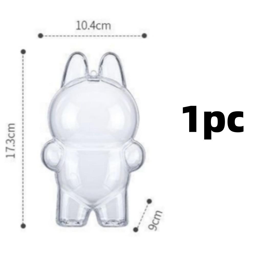 

1/6pcs Doll Protective Case for Labubu Have Seat & Macaroon Serie Display Box for POPMart Collectible Cover Acryli Storage Stand