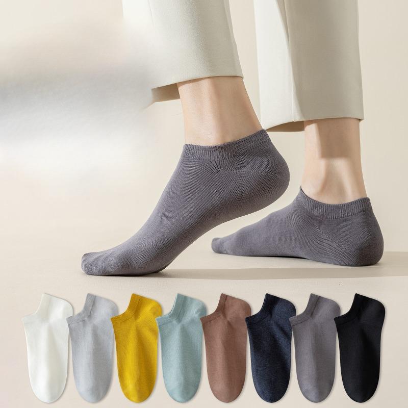 Herremote Sommer Nye Sokker med Lavt Snitt i Ren Bomull med Deodorant