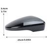 Backspegelkåpa För Volkswagen Scirocco Beetle CC EOS Passat 2009 2010-2017 Målad Svart Med Spänne Biltillbehör