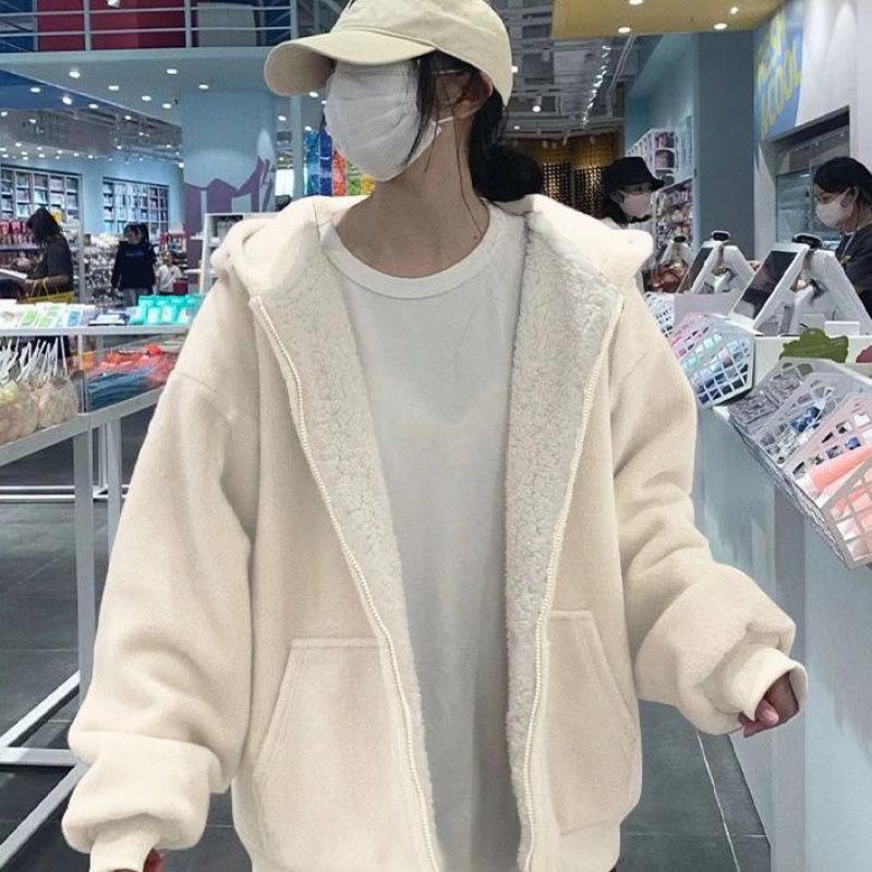 Women's Thick Velvet Padded Cotton Coat with Lamb Wool Lining - New 2024 Winter Style
