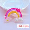 10 Stück Neue Niedliche Transparente Cartoon Regenbogen Serie PVC Flexibler Kleber Flache Rückseite DIY Scrapbook Verzierung Handy Basteldekoration