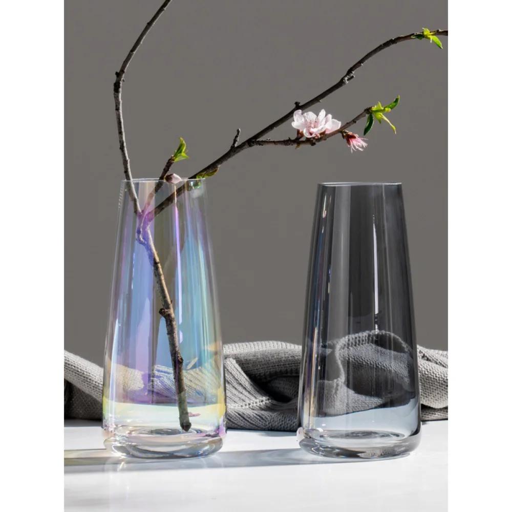 Scandinavian Glass Fresh Vase Arrangement Modern Minimalist Living Room Transparent Snow Willow Water Fresh