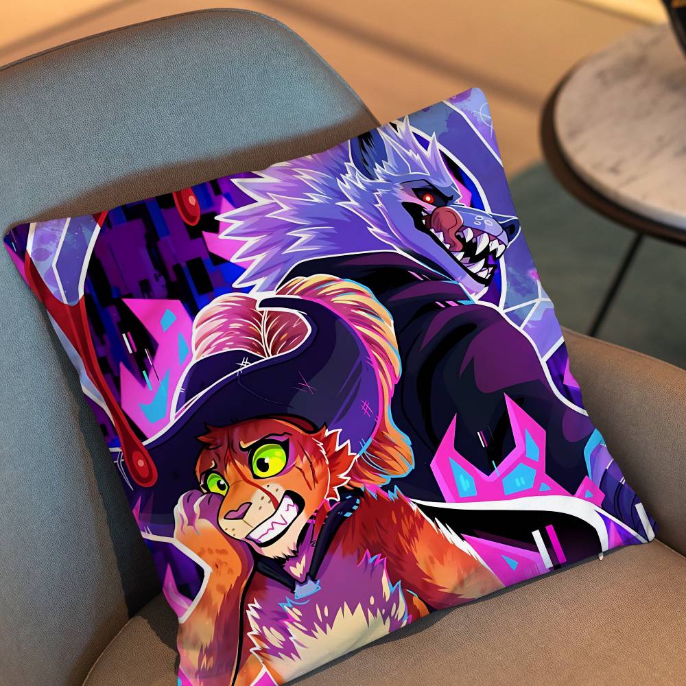 Death The Big Bad Wolf Puss In Boots Cushion Cover Suitable For Sofa Car Bedroom Office Cushions Decorative Pillow Case