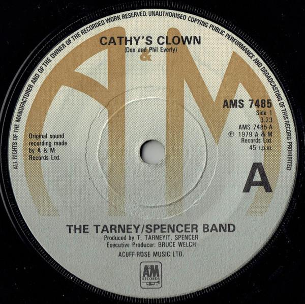 

7inch Record TARNEYSPENCER BAND Cathys Clown AMS7485 AM Records 1979 UK Rock Used
