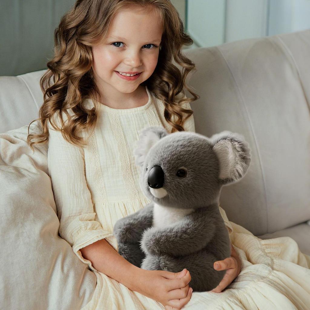 Superweiches Koala-Plüschtier Realistisches Koala-Plüschtier Haustier-Kuscheltier Umarmbar Heim-Nachttischdeko Feiertags-Geburtstagsgeschenk für Kinder