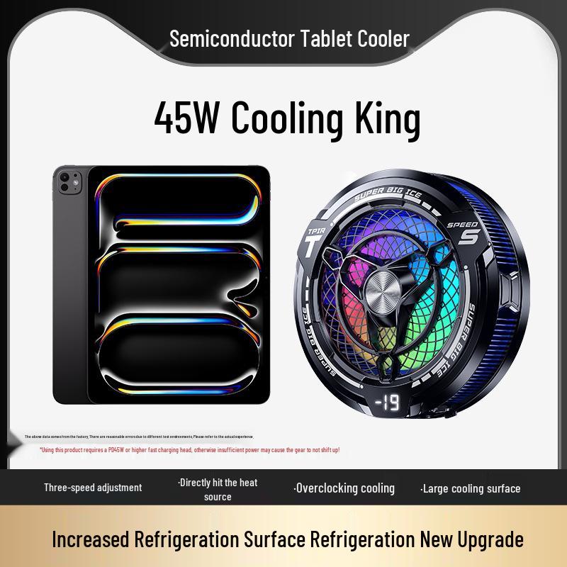 2025 Tablet Cooler: 45W High Power, Silent Freezing with AI Temperature Control & FS12 Digital Display