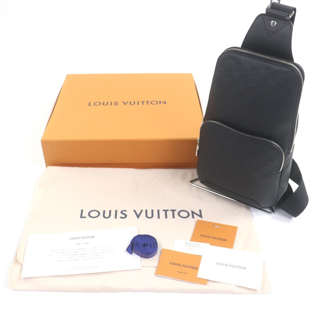 Pristine LOUIS VUITTON Sling Bag Damier Infini Avenue Sling Bag Leather N41720 Used