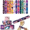 12pcs Theme Slap Bracelets Set Wristband Toys Set for Kids Birthday Party Favors Pinata Fillers Goodie Bag Gifts