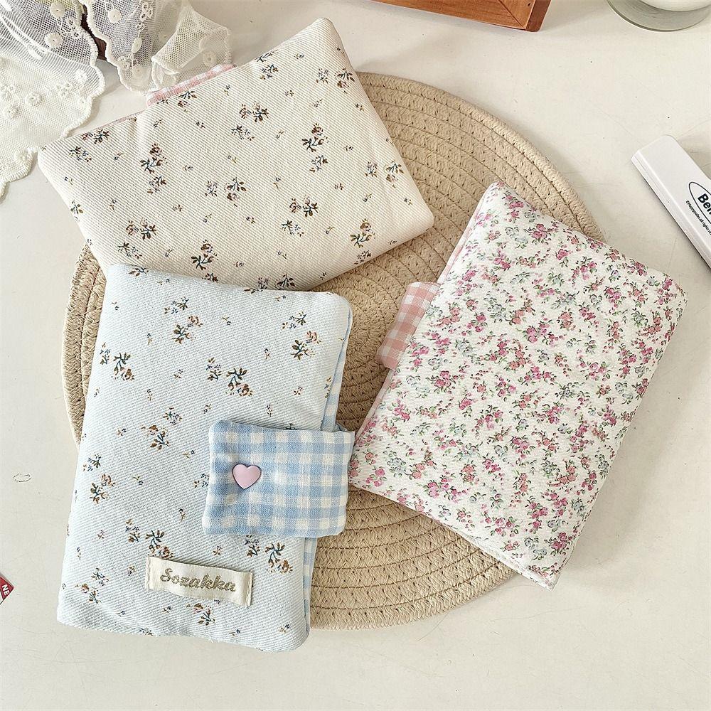 Multipurpose Floral Patterns Notebook Fabric Diary Protective Cover Writing