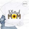 Blessed Mom Shirts T-Shirts for Women, Best Mom Tops Tees, Gift for Mom,short Sleeve Women's T-Shirts Short Sleeve Clothing