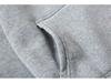 Unisex Fleece-Lined Thick Hooded Jacket - Solid Color, Trendy Autumn/Winter Style, Custom Logo Printing