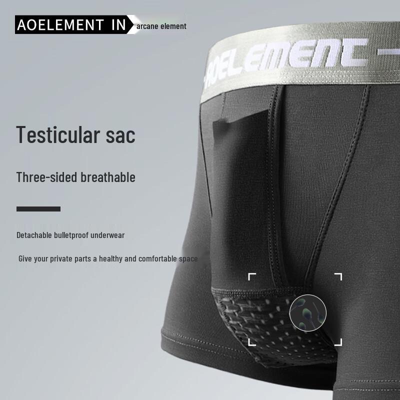 Ao Yuansu Men's Modal Separated Scrotal Support Boxers 3-Pack