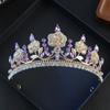 Sparkling Baroque Crystal Crown Gorgeous Elegant Luxury Crystal Tiara Dazzling Vintage Rhinestone Tiara Gorgeous Accessories
