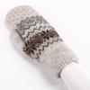 Christmas Cute Jacquard Weave Double Layer Plus Velvet Thicken Wool Knitted Gloves Men Women Winter Outdoor Cycling Warm Mittens