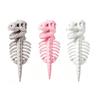 Soft Polyester Cat Suit Dinosaur Skeleton Costume, Cute Halloween Apparel, Funny Costume Outfit for Cats Cosplay Party, Photo Props
