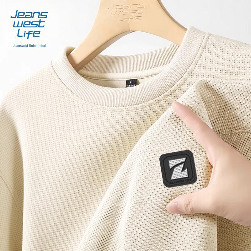 JEANSWEST LIFE Youth Waffle Knit Crew Neck Pullover