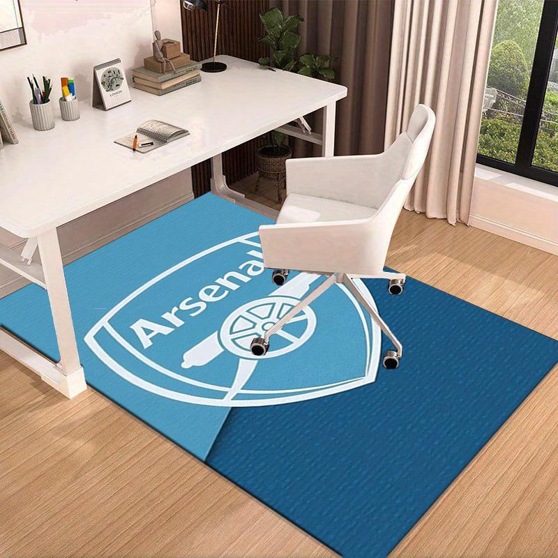 Arsenal Football Club Wappen Teppich für Büro, Stuhlunterlage, Dekorteppich Wohnzimmer Matte, Große Größe Fan Geschenke Weihnachtsgeschenke