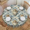 Victorian Renaissance Angel Rococo  Tablecloth Round Oilproof Heavenly Cherubs  Table Cloth Cover for Dining Room 70 Inch