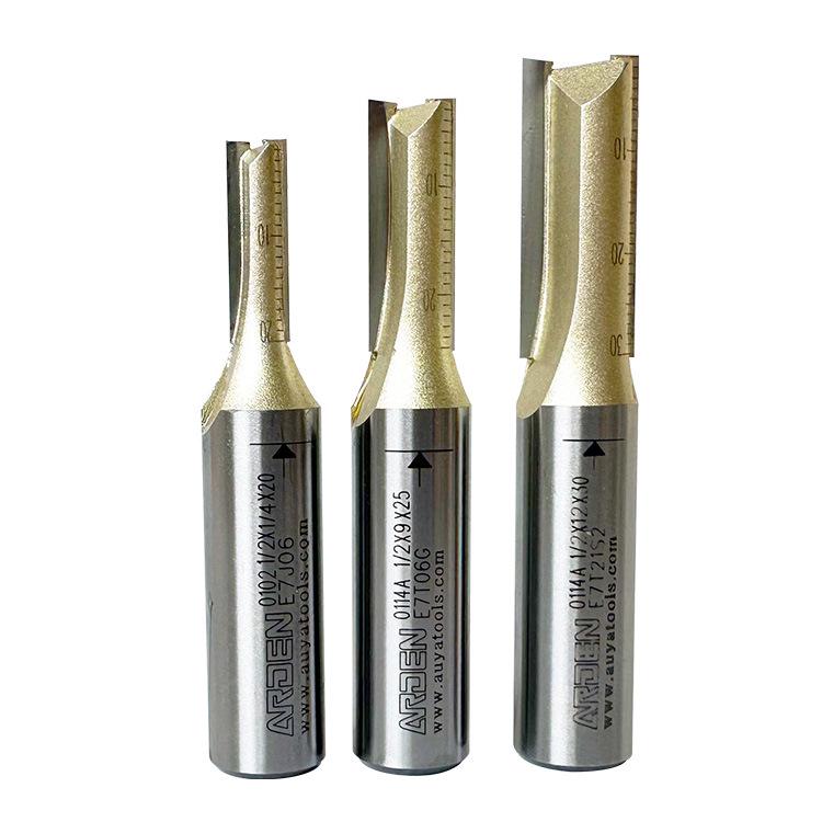 Yaden Doppelkantiges Wolframstahl-Gerades Messer für Holzbearbeitung und Trimmen