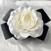 Schwarze Schleife Blumen Anstecknadel Französischer Stil Kamelienblüte Schleife Brosche Trauerbrosche Damen Hemdkragen Kleidung Schmuck