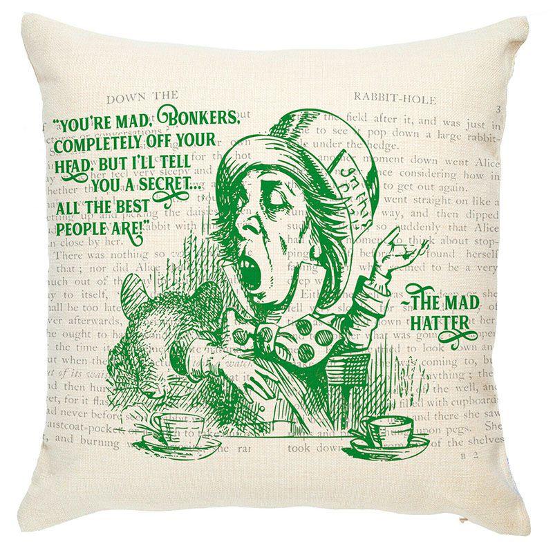 Elegant Alice In Wonderland Cushion Mad Hatter Pillow Perfect For Christmas Gift And Home Decoration
