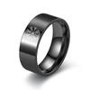Black Anime Retro Stainless Steel Valkonut Viking Era Symbol Men's Ring Role-playing God's Eye Jewelry Gift