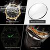 Swiss Mens Quartz Watch With Leather Strap And Luminous Dial For Casual Wear