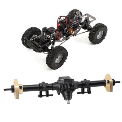 RC Rear Axle Assembly Aluminum Alloy RC Car Rear Axle with 27T 8T Internal Mounting Gear for SCX10 PRO Black