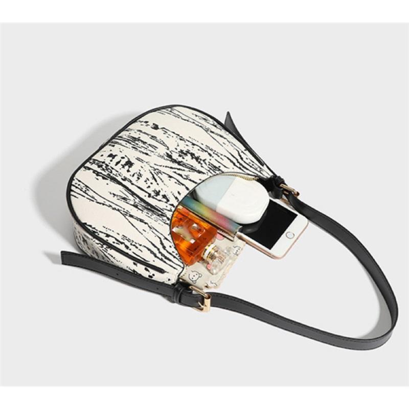 Trendy High-End Moon Shape Underarm Shoulder Bag, Elegant Portable Handbag Wholesale For Ladies Daily Matching