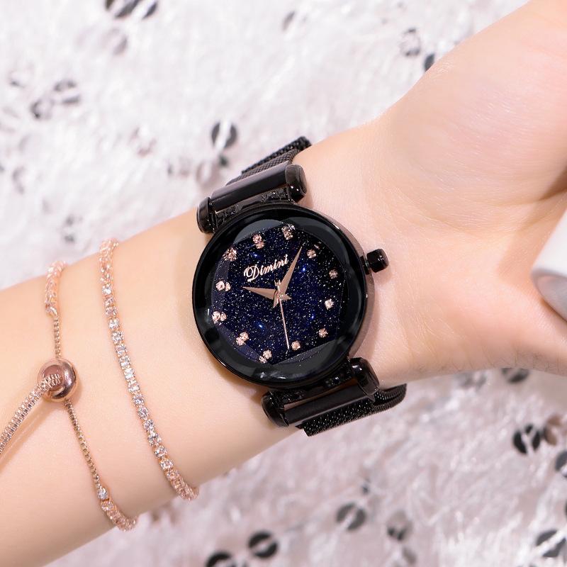 

Часы Starry Sky, модные, водонепроницаемые, полностью автоматические, с магнитом и кварцевыми часами, женские часы