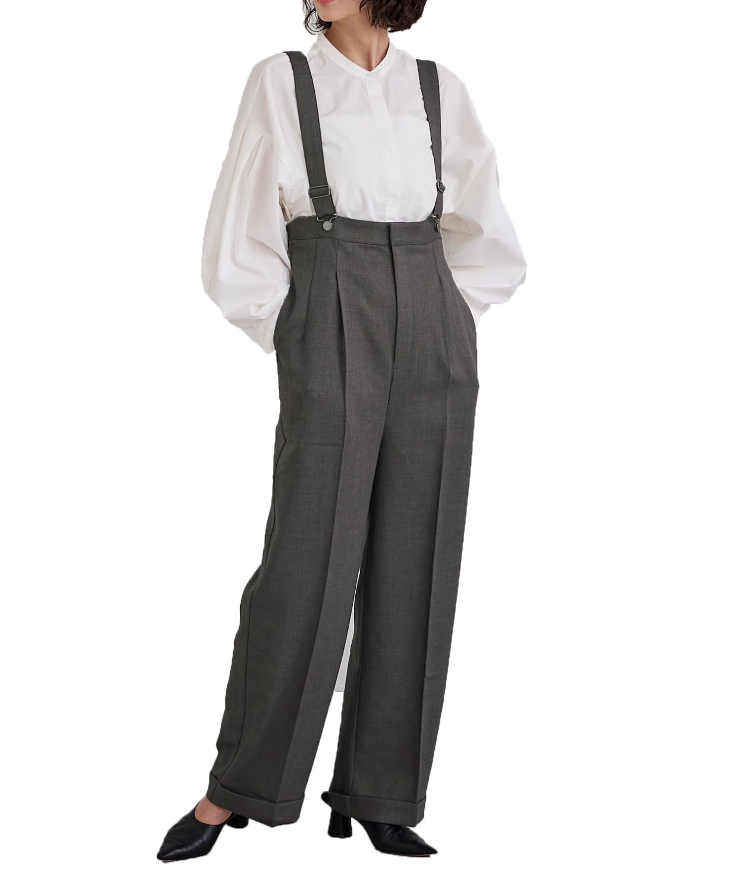 

Yours BEXN1945 Women s Center Press Double Overalls, Size M, Charcoal