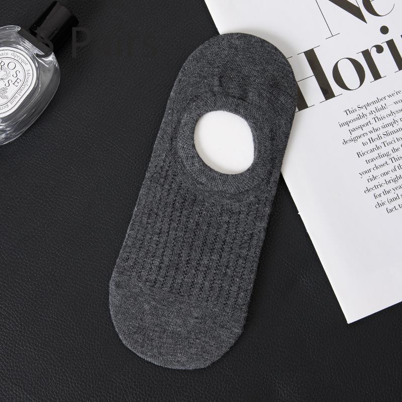 5 Pairs of Spring and Summer Thin Mesh Invisible Socks Women's Non-slip Non-drop Heel Bone-less Sweat Breathable Shallow Boat Socks