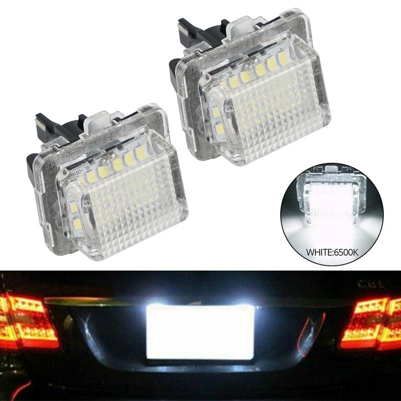 2 Pcs For Mercedes Benz C-Class W204 E-Class W212 S212 C207 C216 2007-2012 Car LED Number License Plate Lights Lamp