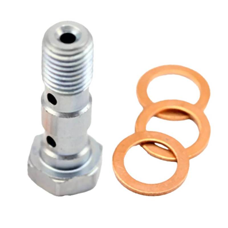 M10x1 Double Banjo Bolt Screw Fitting & Washer for Motorcycle Brake Hose Pipe Caliper Master Cylinder New