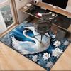 Swan And Lotus Fantasy Office Rug Chair Mat, Entryway Carpet, Suitable for Front Door, Bedroom, Living Room, Desk, Holiday Gift