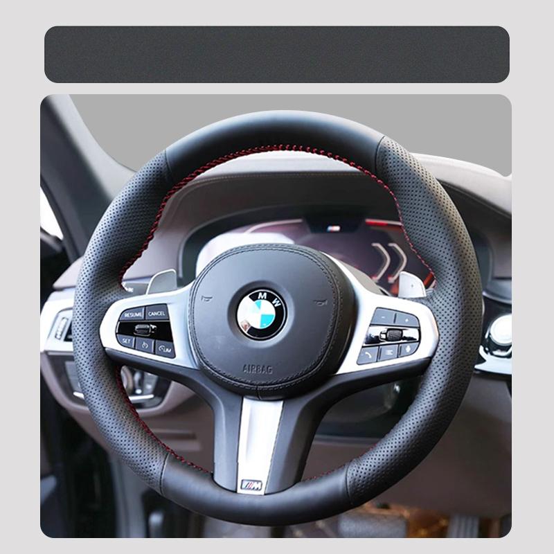Hand-stitched Black  Leather Car Steering Wheel Cover For BMW M Sport G30 G31 G32 G20 G21 G14 G15 G16 X3 G01 X4 G02 X5