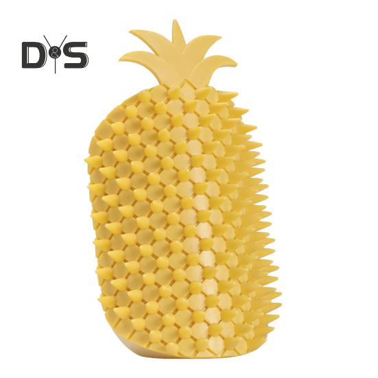 

Массажная расческа для кошек в форме ананаса с кошачьей мятой, щетка для ухода за длинной и короткой шерстью, для кошек и собак жёлтый