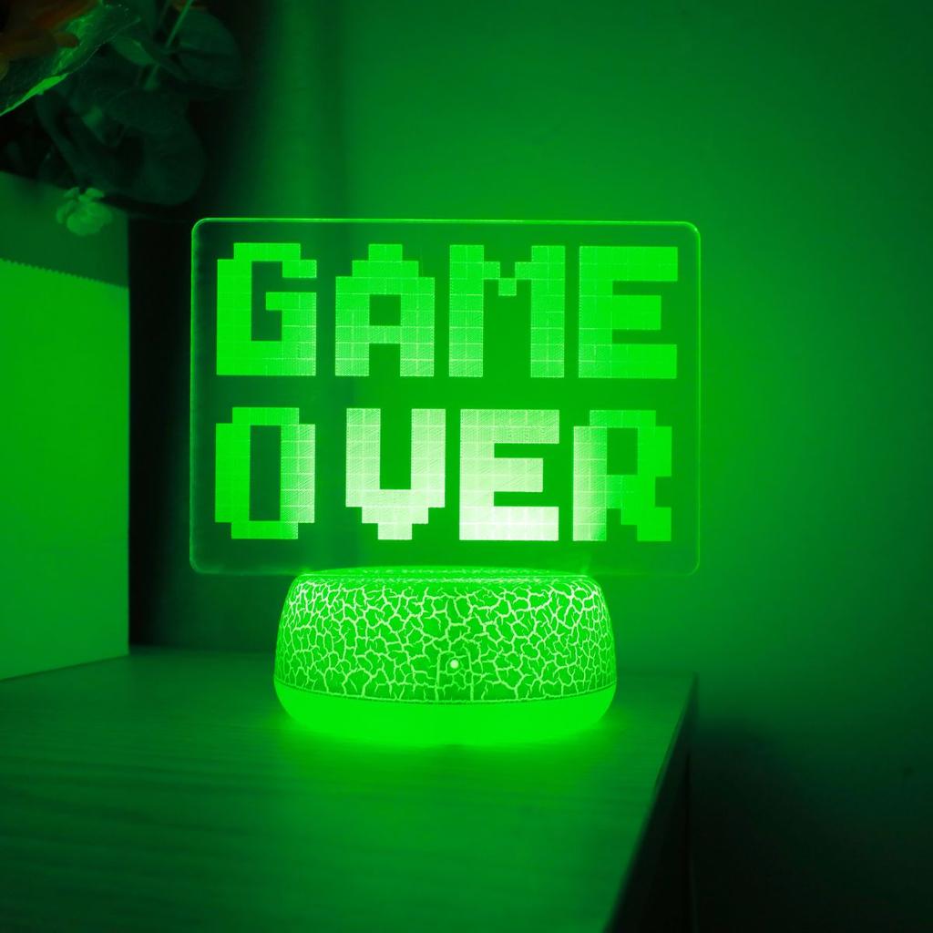 USB 3D LED night light game end marker light RGB game room decoration bedroom desk lamp personalized gift