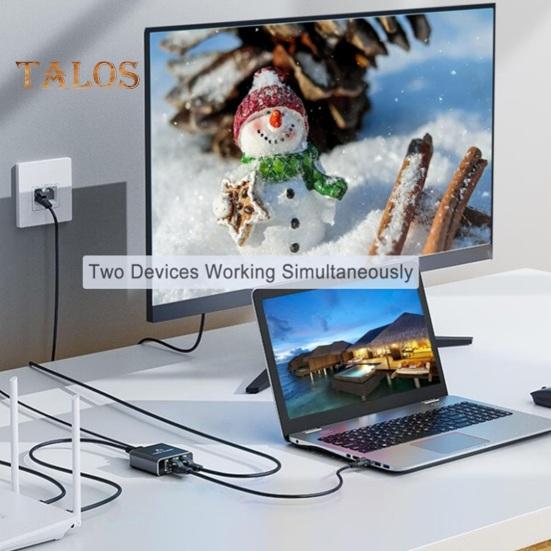 Ethernet Splitter, 100Mbps High Speed Netzwerk Verteiler, Universeller Plug-Play Gigabit Ethernet Splitter, LAN Splitter mit USB Stromkabel