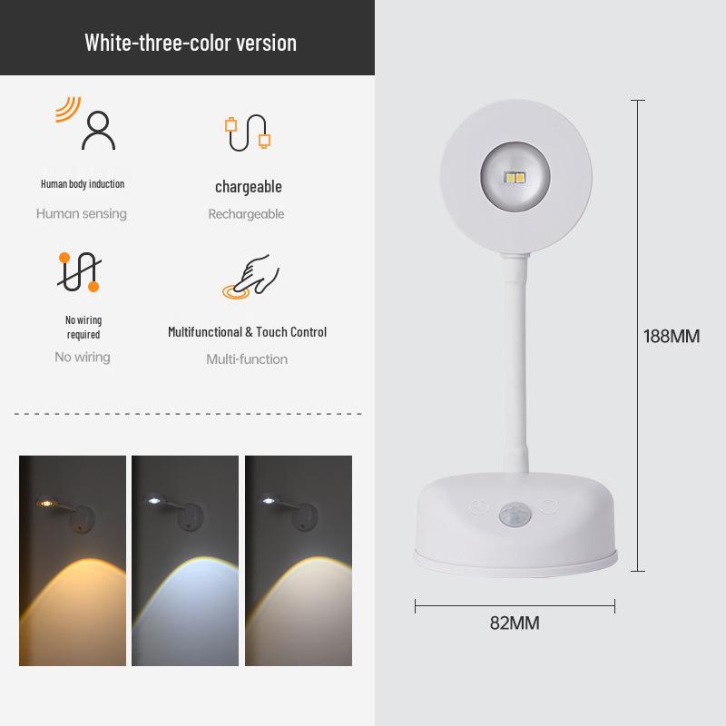 Smart LED Induction Wall Spotlight with Remote Control