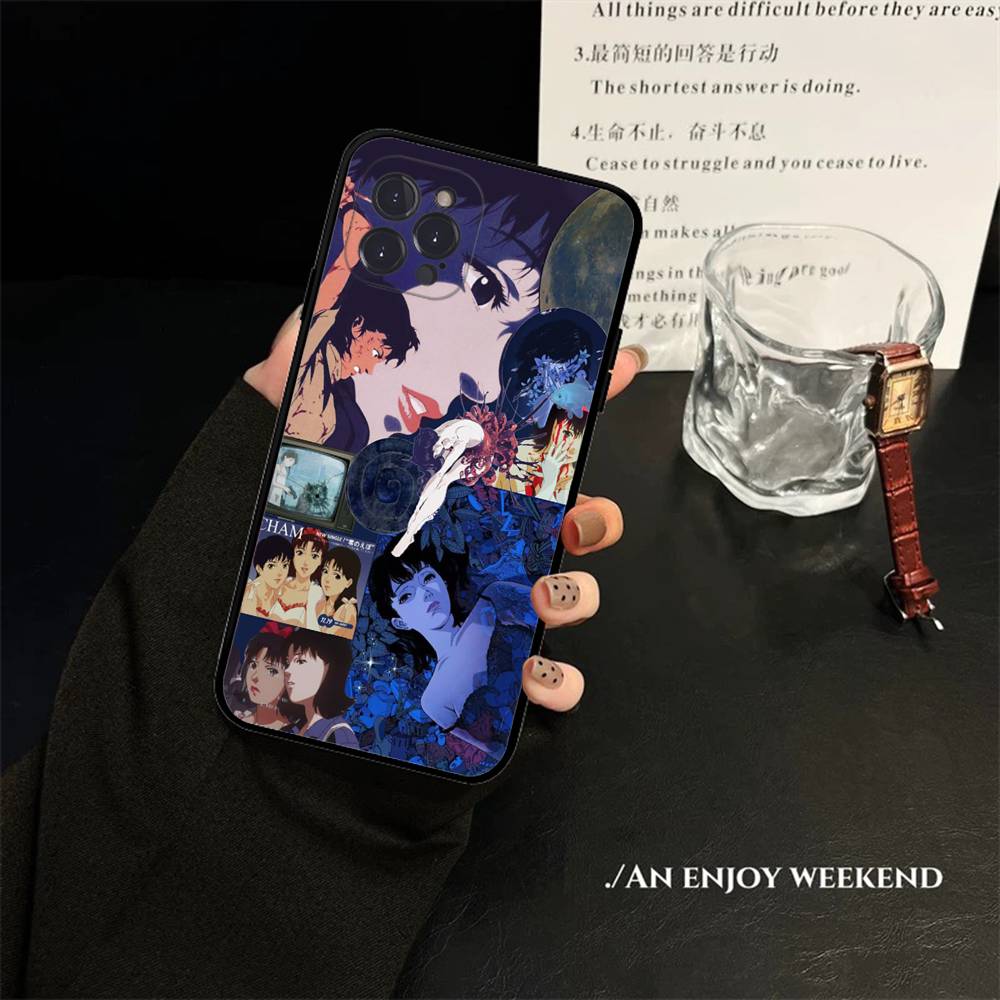 

Japanese Movie P-Perfect Blue Phone Case For IPhone 17 16 15 14 13 12 11 Pro Max Plus Mini Soft Black Cover iPhone 16pro max