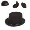 Black Felt Top Hat Ceremonial Funky Jazz Dress Up with Satin Band Party