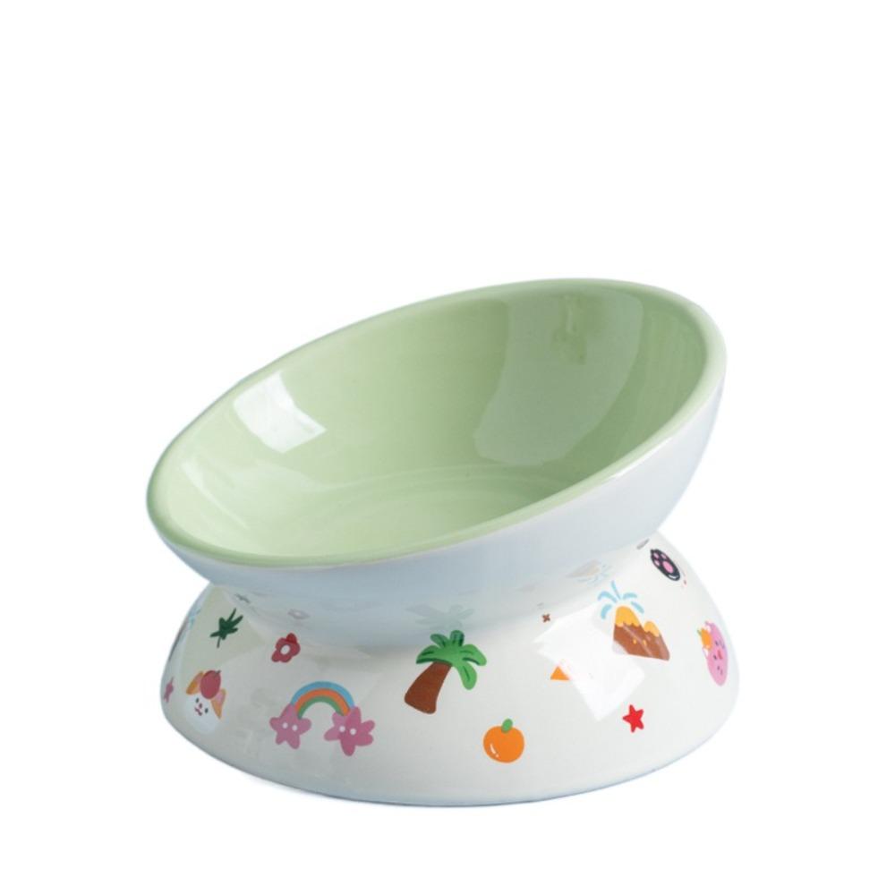 

Ceramic Pet High Foot Bowl Anti Tipping Pet Drinking Feeder Dog Food Feeding Basin Kitten Puppy Style 4
