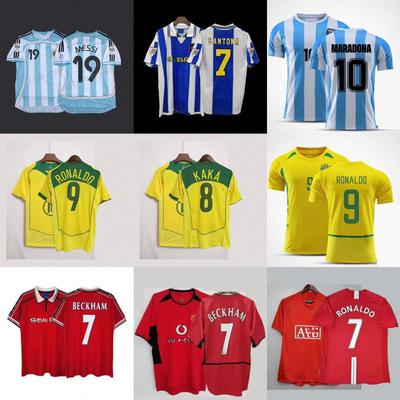 Vintage Jersey Football Jersey Classic National Team Jersey Beckham Zidane C Ronaldo