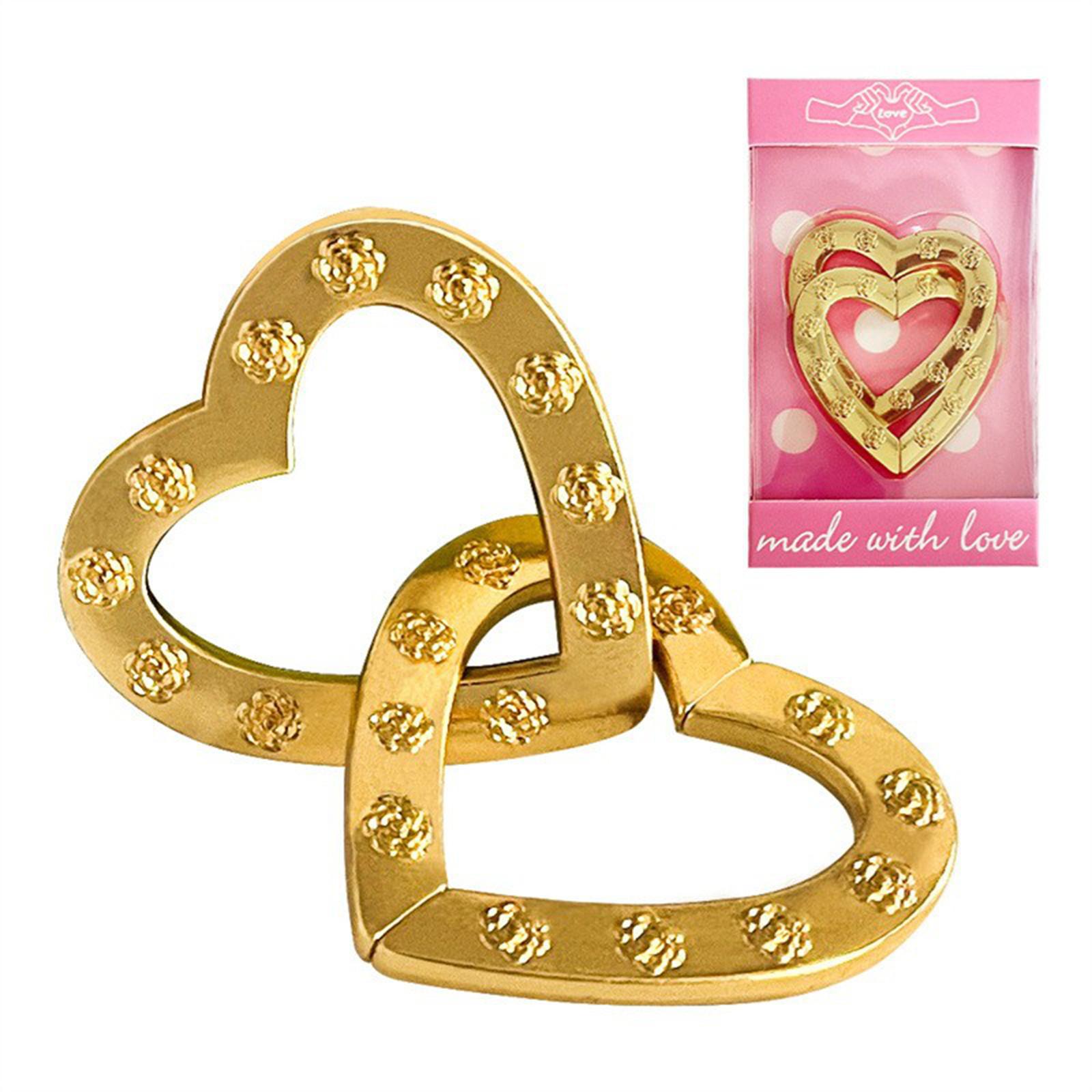

Новый двойной подарок на свадьбу, сувенир на девичник, признание в любви ко Дню святого Валентина, подарочные украшения 1 шт. One Size золотой