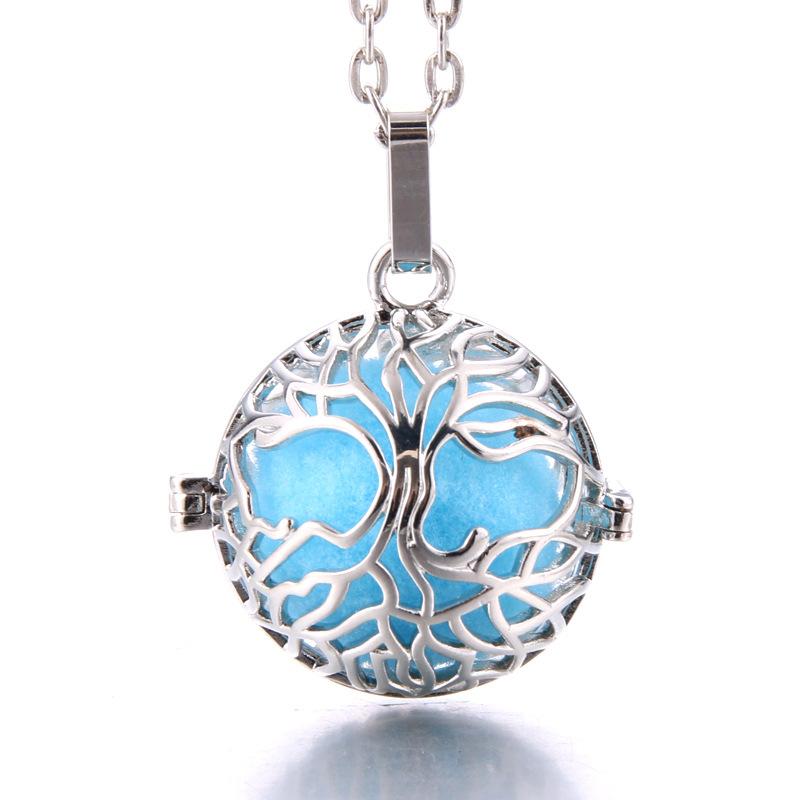 Hot-selling Aromatherapy Ancient Silver Style Cage Type Hollow Necklace Essential Oil Diffuser Perfume Box Ancient Hanfu Accessories
