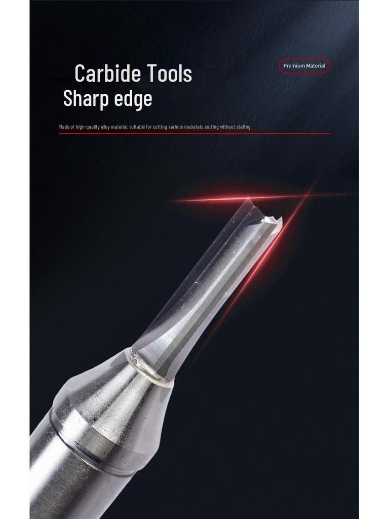 Three-Flute Woodworking Milling Cutter for Engraving and Trimming