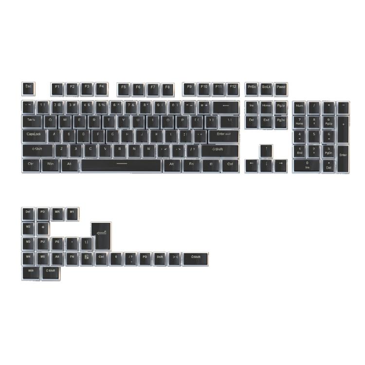 

130Keys PBT Keycap Pudding OEM Profile Backlit for RGB Mechanical Keyboard чорний