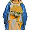 Solar Virgin Mary Statue Outdoor Solar Powered Resin Figurine Decor Blessed Virgin Mary Figurine Outdoor For Outside Backyard